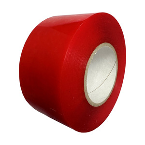 75mmx50m TackMax® Clear (RED wrap) Polyester Ultra High Tack Double Sided Mounting Tape